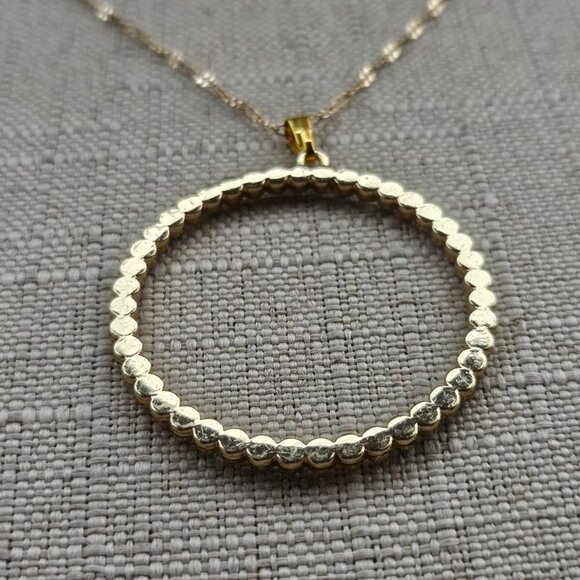 Women Necklace Multi Color Crystals Accent Round Pendant Fashion Jewelry Unbrand - Picture 9 of 11